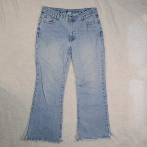 Spill y2K flared light denim jeans, authentic mid rise flared jeans size 15/16